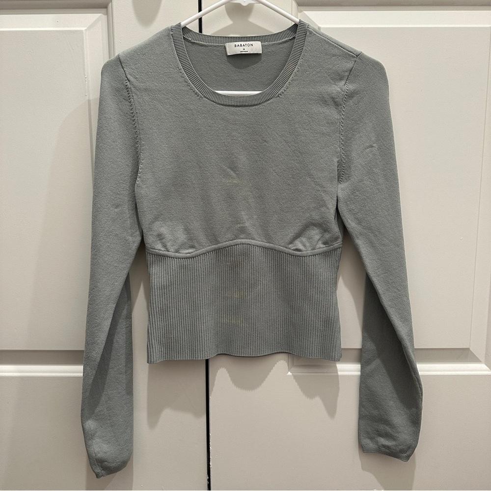 Aritzia Babaton Sculpt Knit Empire Longsleeve